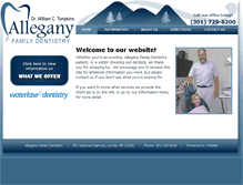 Tablet Screenshot of alleganyfamilydentistry.com